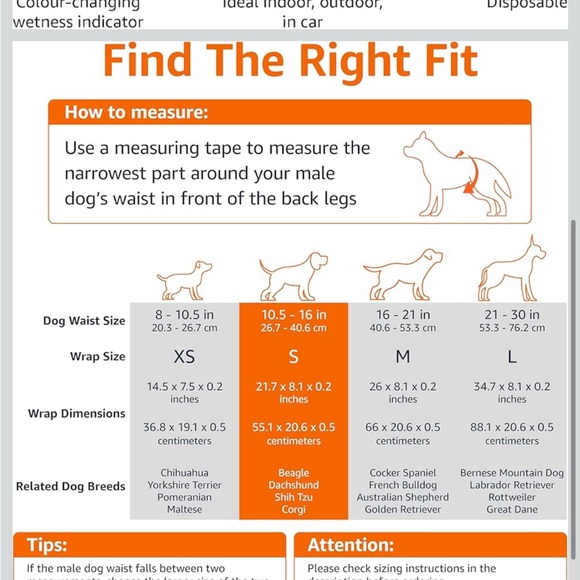 Male Dog Grap Diapers Small 50CT - Picture 2 of 6